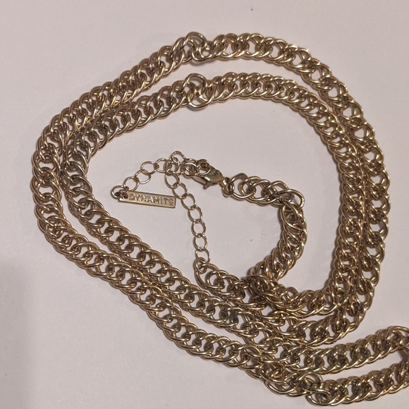 Dynamite long gold tone chain - unisex - Picture 10 of 14